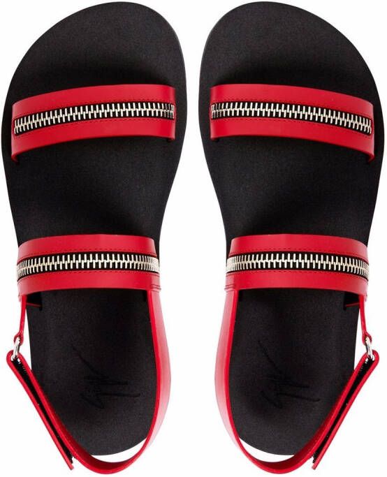 Giuseppe Zanotti Saiph zip-embellished sandals Red