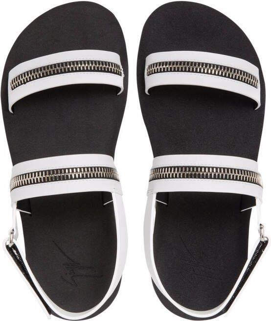 Giuseppe Zanotti Saiph zip sandals White