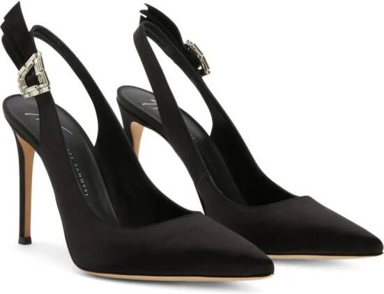 Giuseppe Zanotti Samia 105mm satin pumps Black