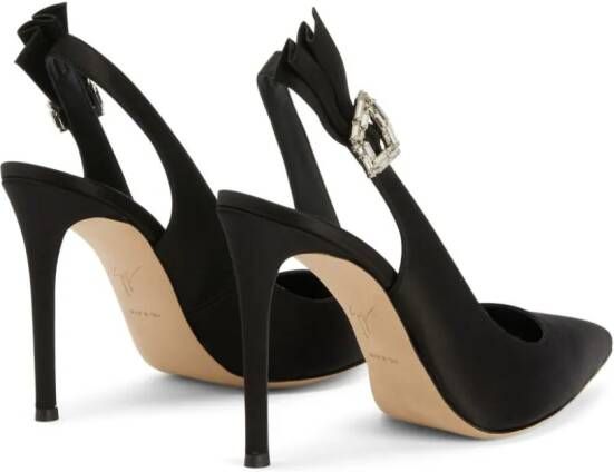 Giuseppe Zanotti Samia 105mm satin pumps Black