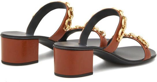 Giuseppe Zanotti Sandrine Metal 40mm sandals Brown