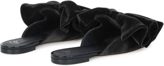 Giuseppe Zanotti Savarin bow-detail slippers Black