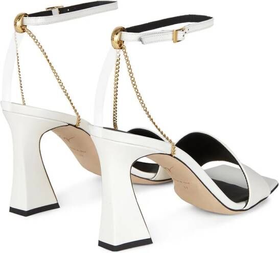 Giuseppe Zanotti sculpted heel sandals White
