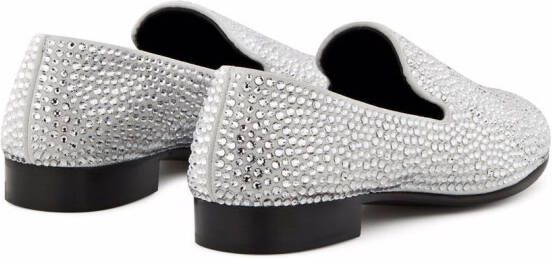 Giuseppe Zanotti Seymour crystal-embellished loafers White
