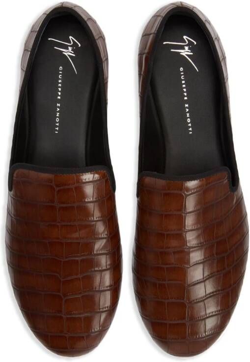 Giuseppe Zanotti Seymour leather loafers Brown