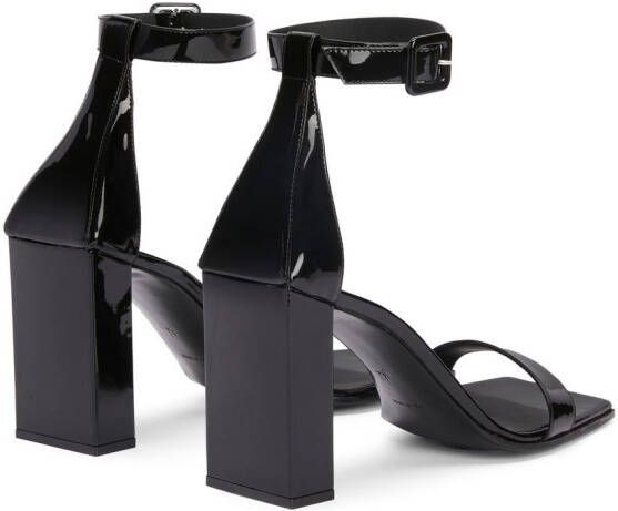 Giuseppe Zanotti Shangay buckled 85mm leather sandals Black