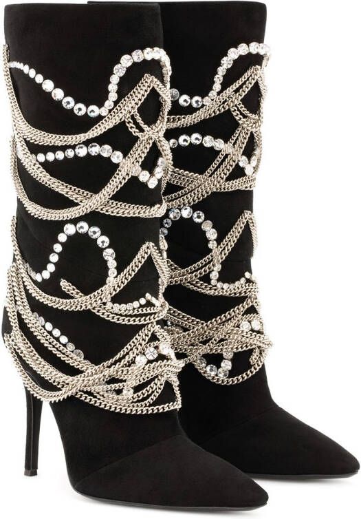 Giuseppe Zanotti Sheena embellished boots Black