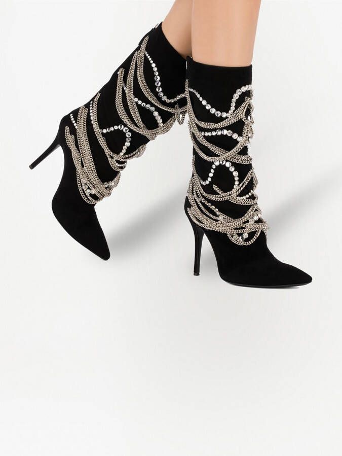 Giuseppe Zanotti Sheena embellished boots Black