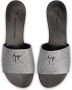 Giuseppe Zanotti Shirley glitter-detail flat sandals Silver - Thumbnail 4
