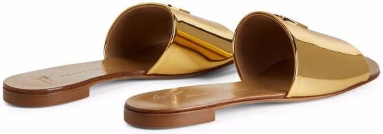 Giuseppe Zanotti Shirley metallic slides Gold