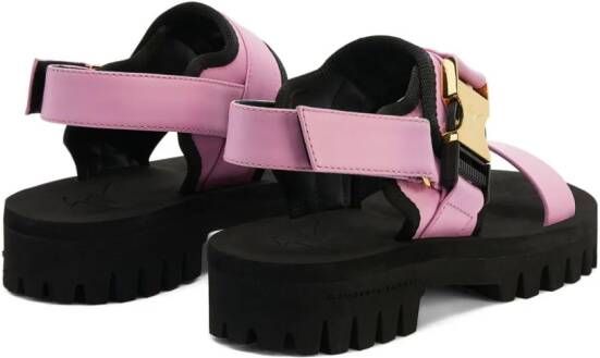 Giuseppe Zanotti Shyan buckled leather sandals Pink