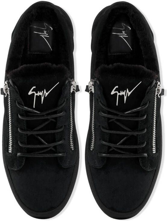 Giuseppe Zanotti side zip detail sneakers Black