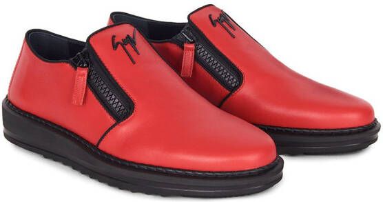 Giuseppe Zanotti side zip slip-on sneakers Red