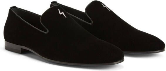 Giuseppe Zanotti slip-on velvet loafers Black