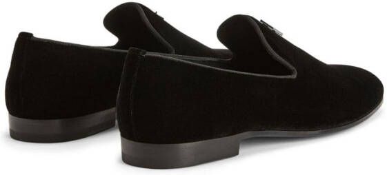 Giuseppe Zanotti slip-on velvet loafers Black