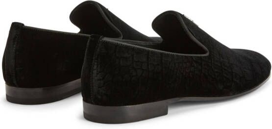 Giuseppe Zanotti slip-on velvet loafers Black