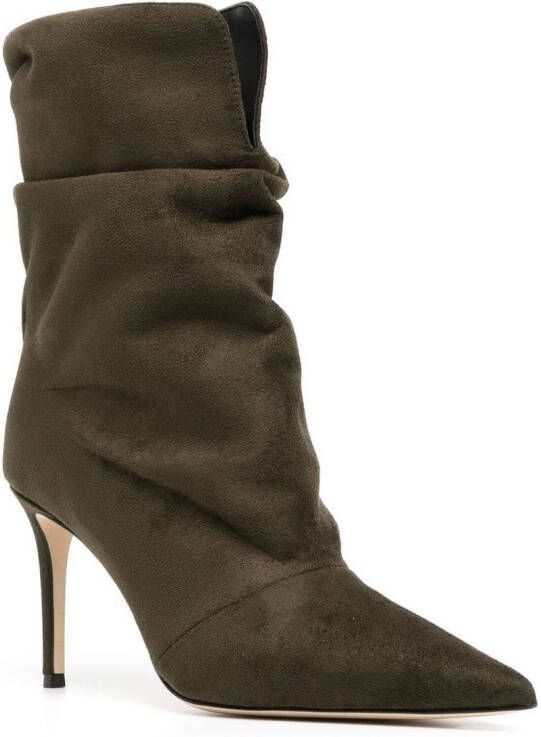 Giuseppe Zanotti slouchy suede 85mm boots Green