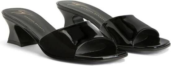 Giuseppe Zanotti Solhene 45mm leather sandals Black