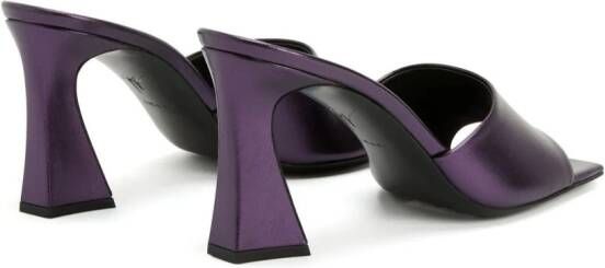 Giuseppe Zanotti Solhene 85mm leather mules Purple