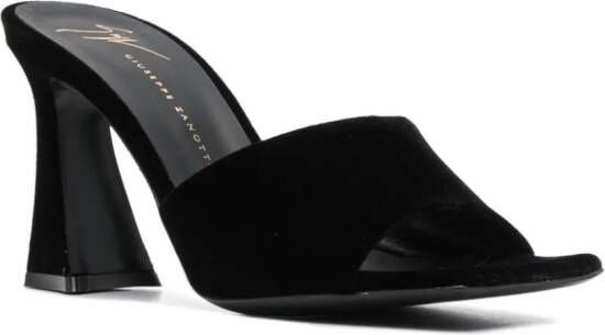 Giuseppe Zanotti Solhene 90mm velvet-effect sandals Black