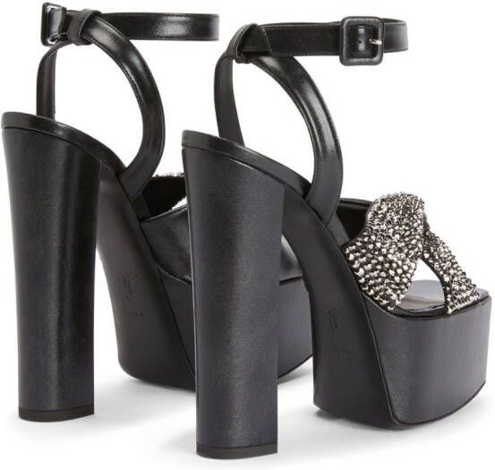 Giuseppe Zanotti Souree 150mm crystal-embellished sandals Black