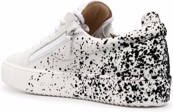 Giuseppe Zanotti spray effect leather sneakers White