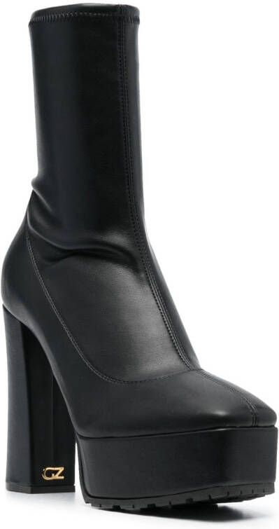 Giuseppe Zanotti square-toe 115mm platform boots Black