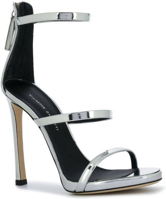 Giuseppe Zanotti stiletto sandals Silver