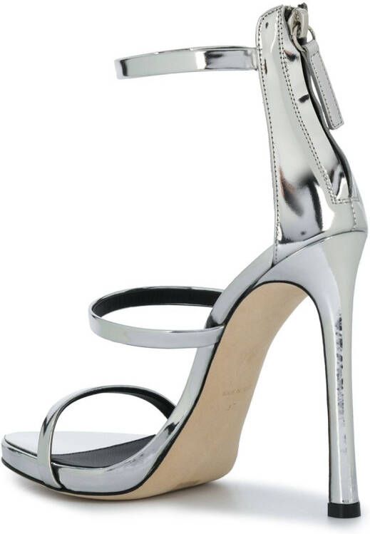 Giuseppe Zanotti stiletto sandals Silver