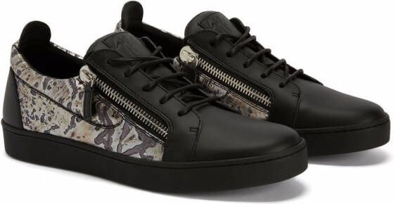 Giuseppe Zanotti stone-print Frankie sneakers Black