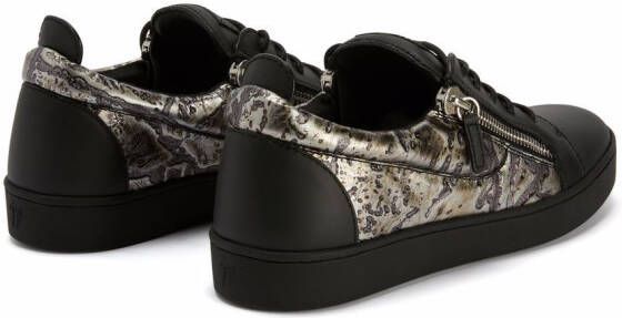 Giuseppe Zanotti stone-print Frankie sneakers Black