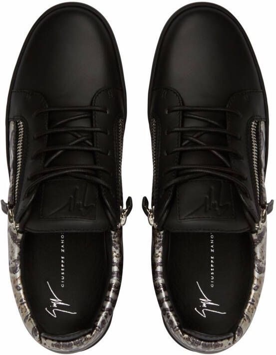 Giuseppe Zanotti stone-print Frankie sneakers Black