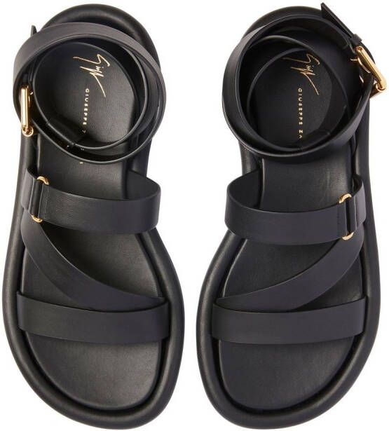 Giuseppe Zanotti strappy leather sandals Black
