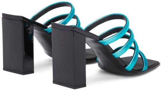 Giuseppe Zanotti strappy mule sandals Blue