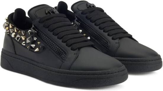 Giuseppe Zanotti stud-embellished leather sneakers Black