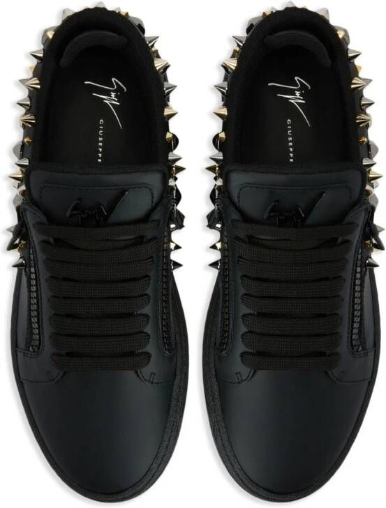 Giuseppe Zanotti stud-embellished leather sneakers Black