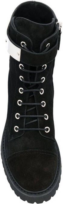 Giuseppe Zanotti suede lace-up boots Black