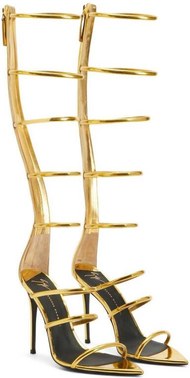 Giuseppe Zanotti Super Intrigo 105mm sandals Gold