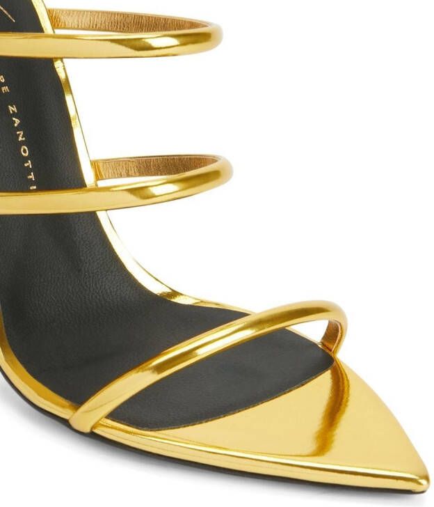 Giuseppe Zanotti Super Intrigo 105mm sandals Gold