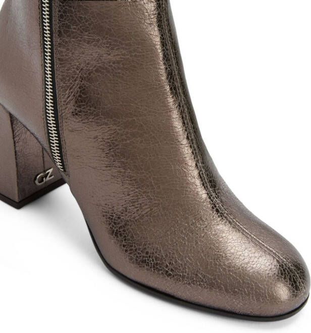 Giuseppe Zanotti Sveva 80mm metallic ankle boots Grey
