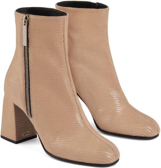 Giuseppe Zanotti Sveva leather ankle boots Neutrals