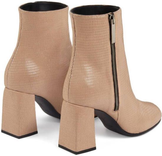 Giuseppe Zanotti Sveva leather ankle boots Neutrals