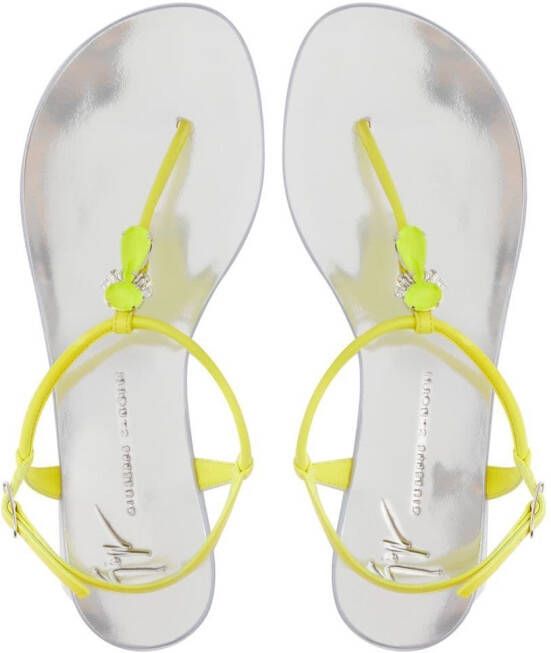 Giuseppe Zanotti Sybella T-bar flip-flops Green