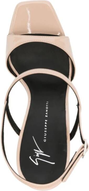 Giuseppe Zanotti Sylvy 145mm patent-leather sandals Neutrals