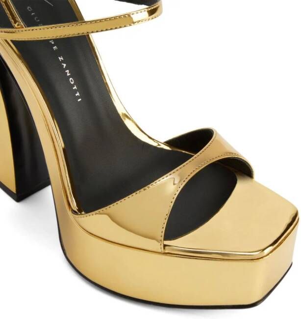 Giuseppe Zanotti Sylvy 145mm platform sandals Gold