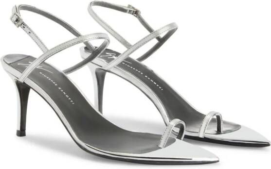Giuseppe Zanotti Symonne 70mm slingback sandals Silver