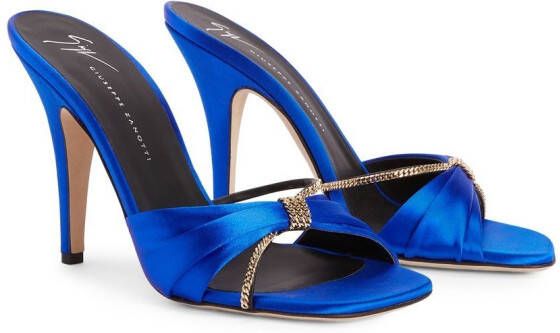 Giuseppe Zanotti Symonne satin 105mm sandals Blue