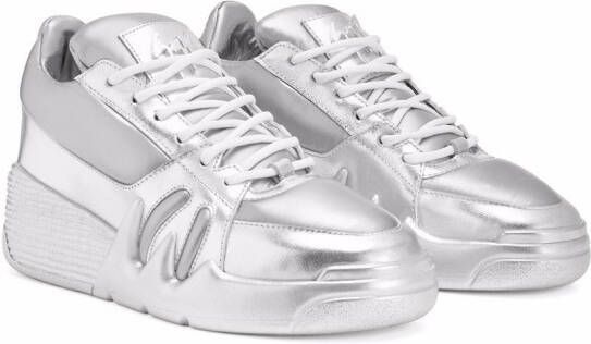 Giuseppe Zanotti Tallon metallic low-top sneakers Silver