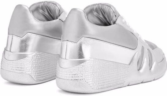 Giuseppe Zanotti Tallon metallic low-top sneakers Silver