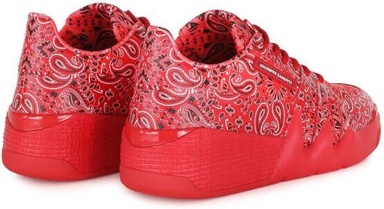 Giuseppe Zanotti Talon bandana-print sneakers Red